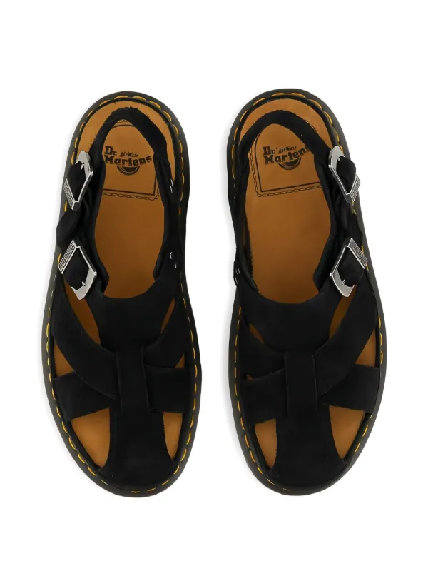 Dr. Martens Archive Fisherman レザーサンダル | ブラック | FARFETCH JP