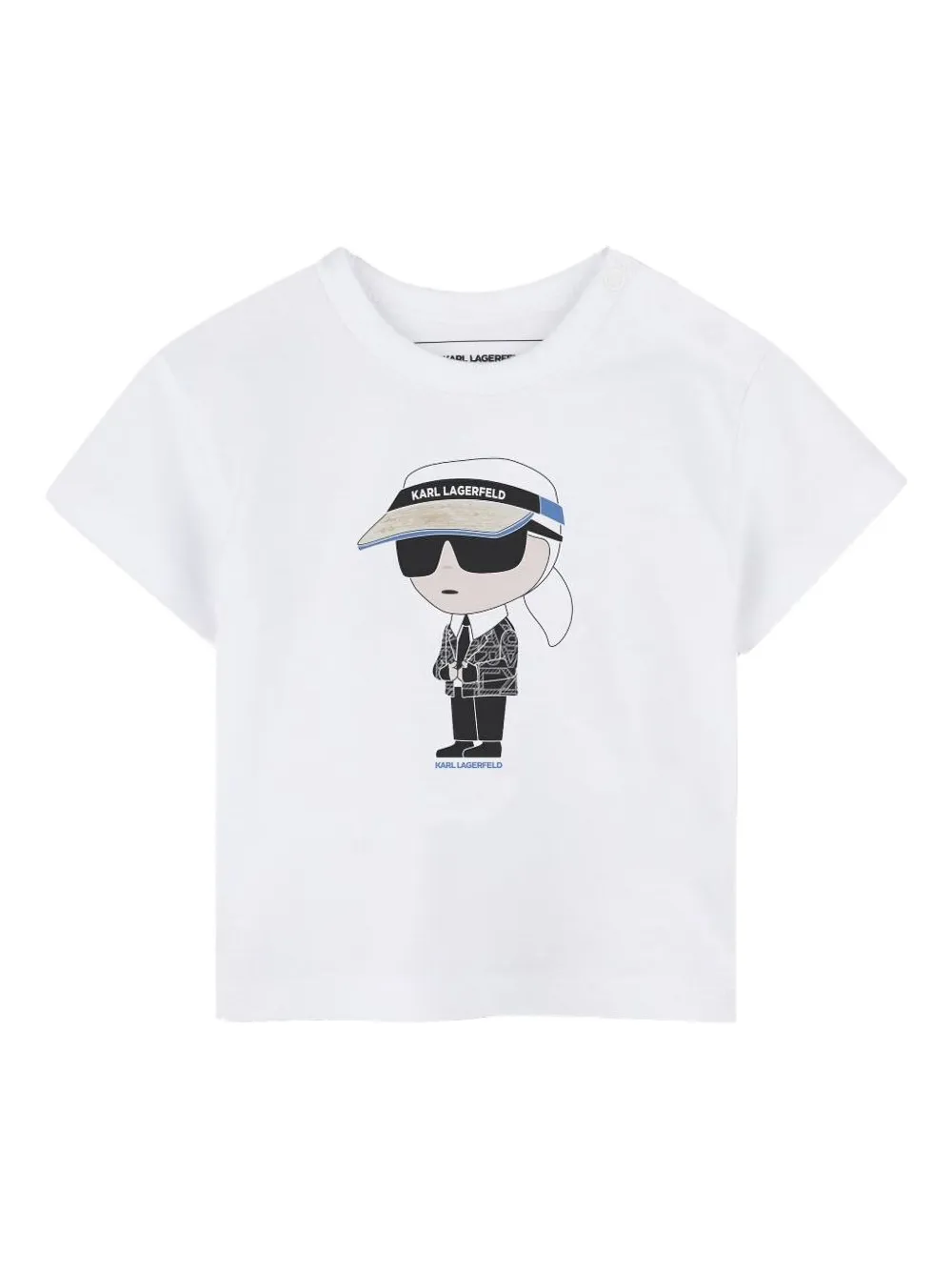 Karl Lagerfeld Kids Shortsset met grafische print en cargo zak Wit