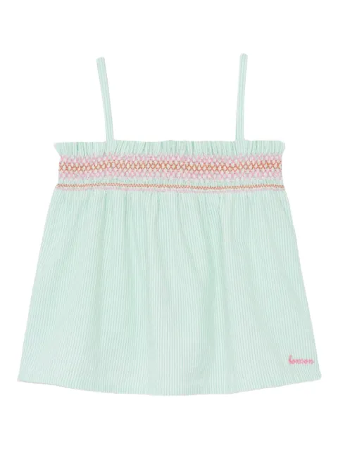 Bonton striped smocked top