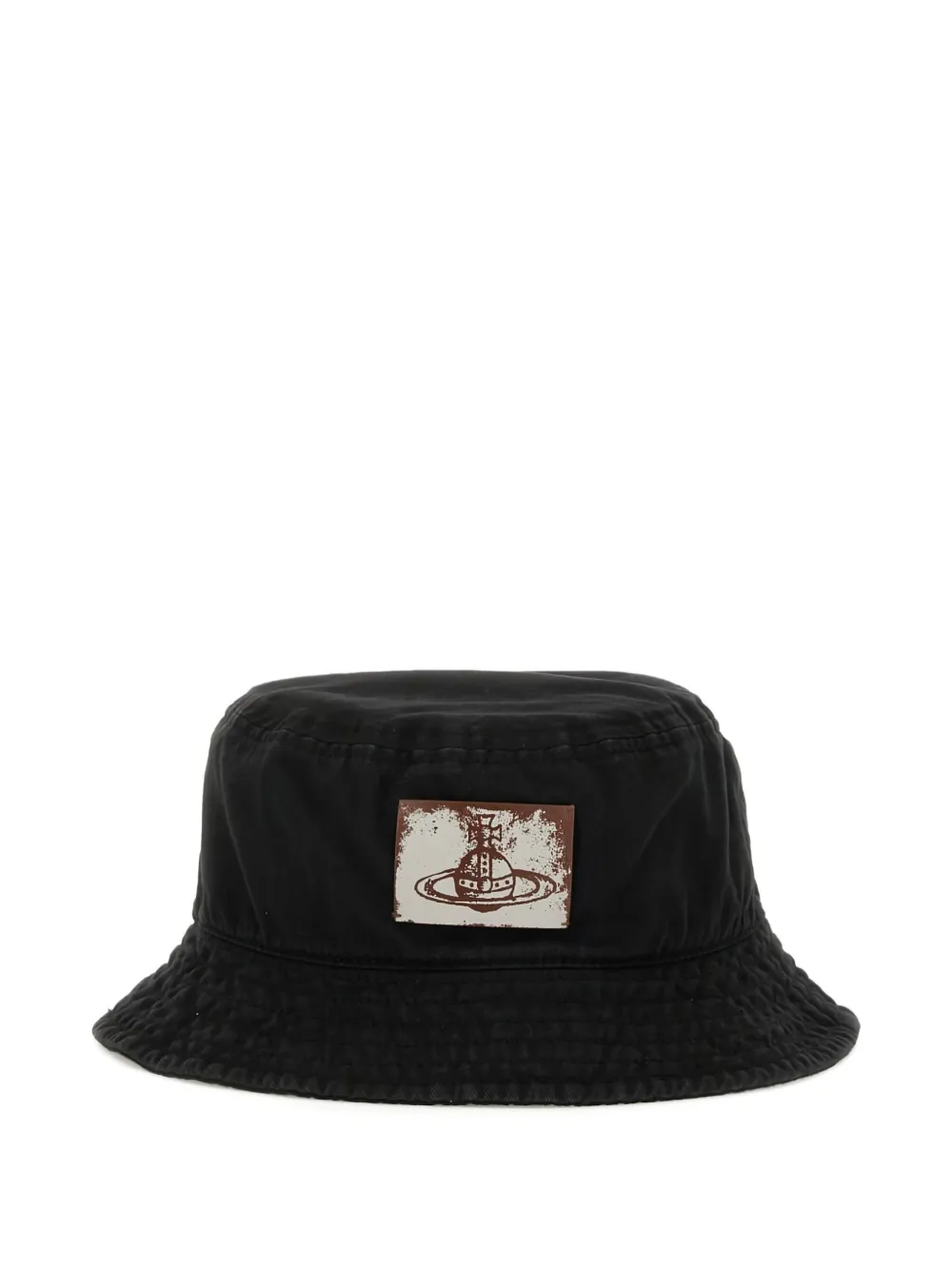 Vivienne Westwood logo cotton bucket hat Zwart