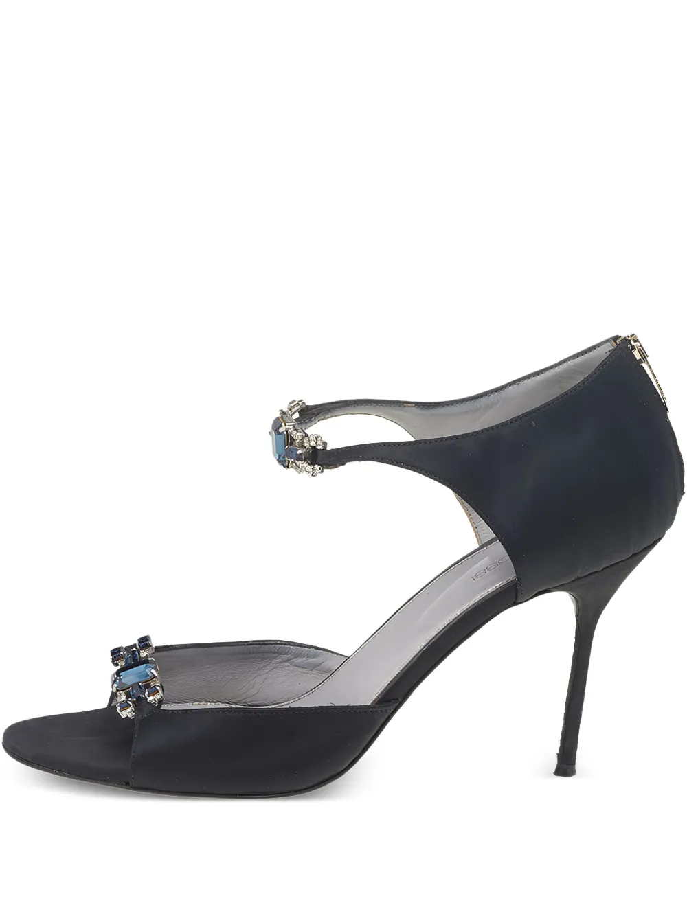 Sergio Rossi Vintage pre-owned 95mm crystal-detailing sandals | Black | Image 1