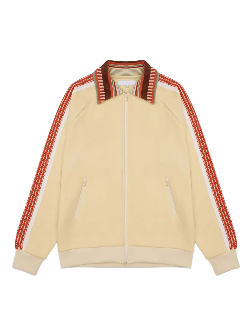 striped-panel jacket
