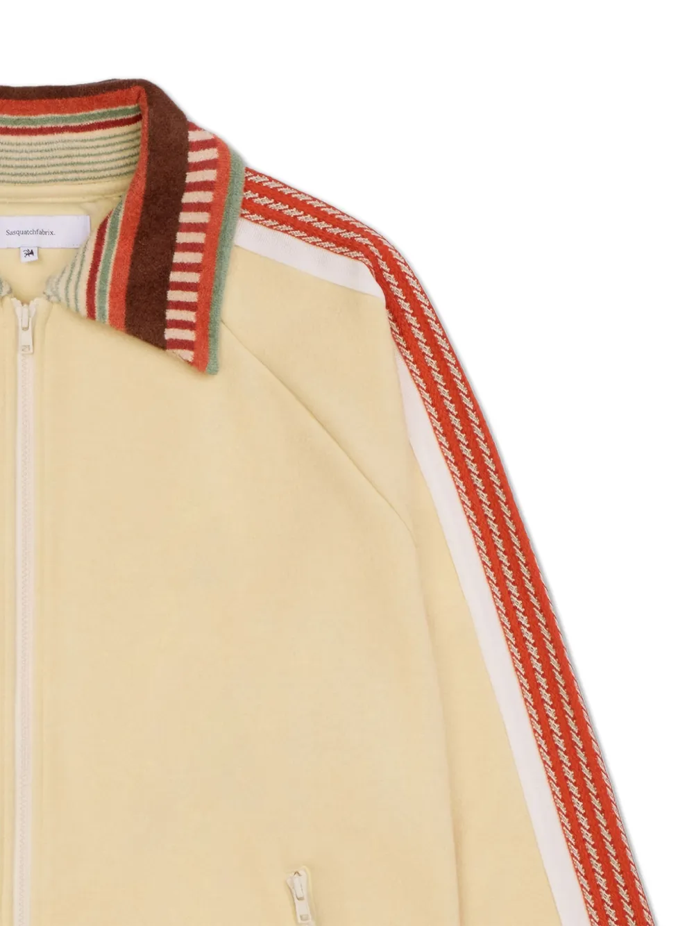 Sasquatchfabrix Striped-panel Jacket In Gray