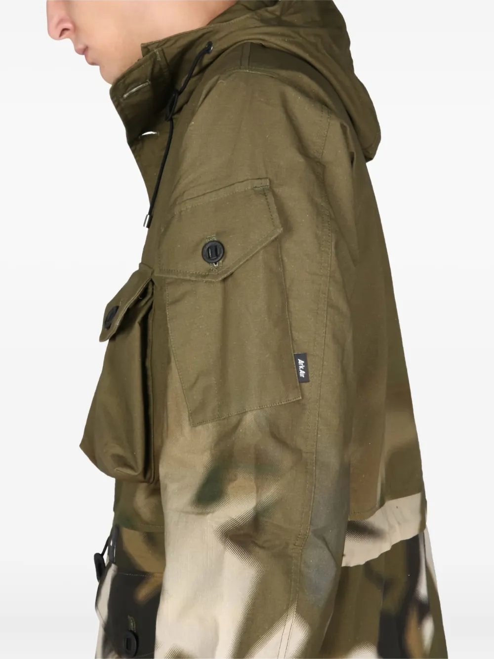 ArkAir camouflage-print flap-pocket raincoat Groen