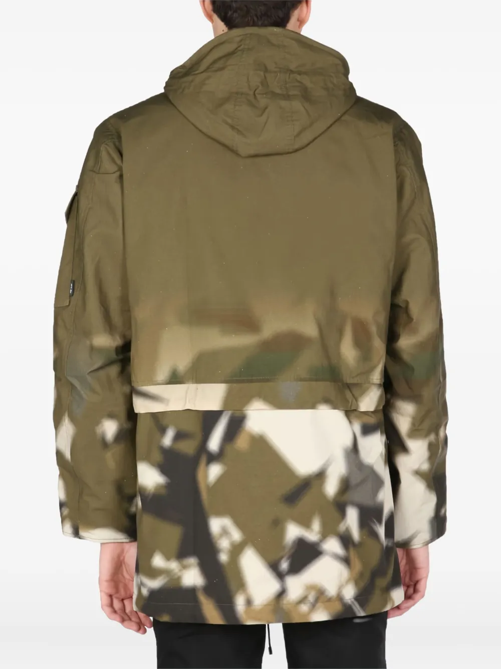 ArkAir camouflage-print flap-pocket raincoat Groen