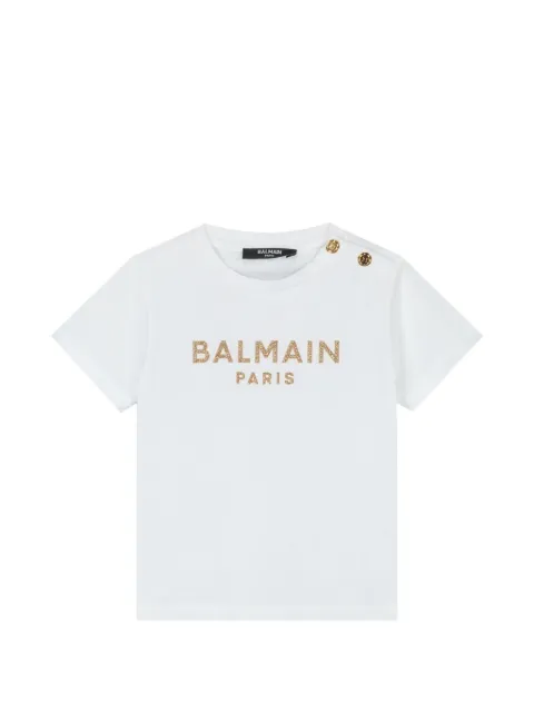 Balmain Kids t-shirt à détail boutonné