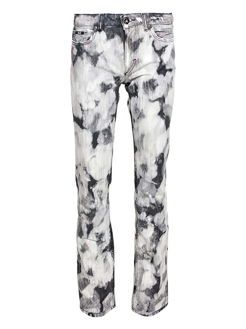 D & G Vintage Pre-Owned floral-print jeans - グレー D & G Vintage Pre-Owned floral-print jeans - グレー