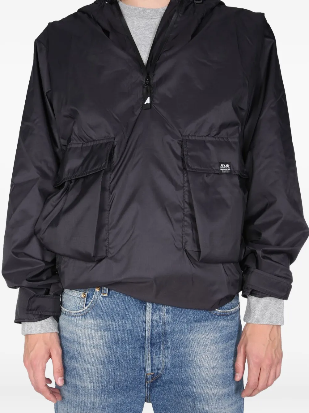 ArkAir half-zip pocket jacket Zwart