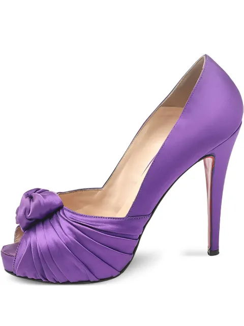 Christian Louboutin Pre-Owned zapatillas satinadas con tacón de 115mm