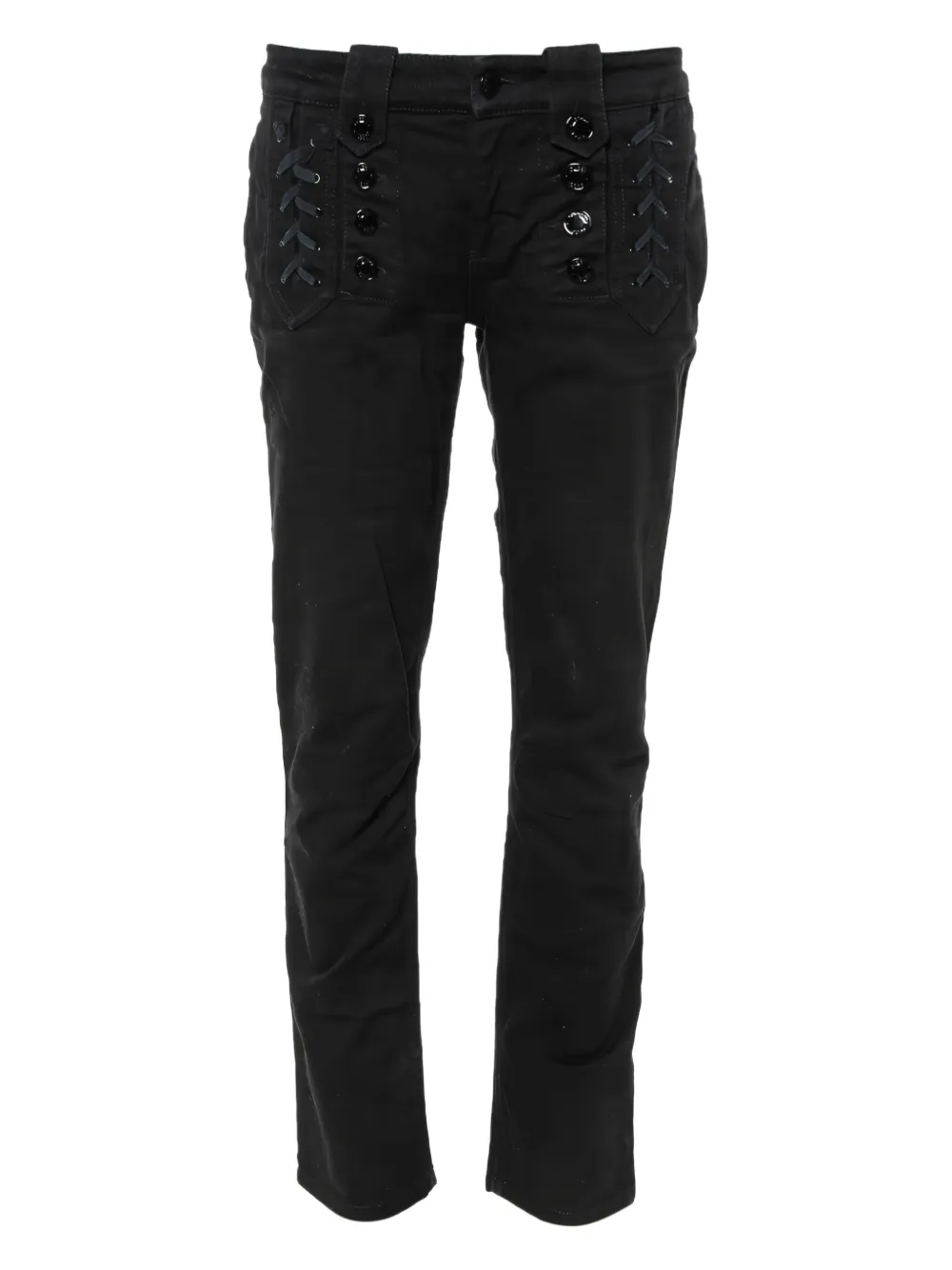 Gucci Pre-Owned button-embellished lurex trousers | Black | Image 1