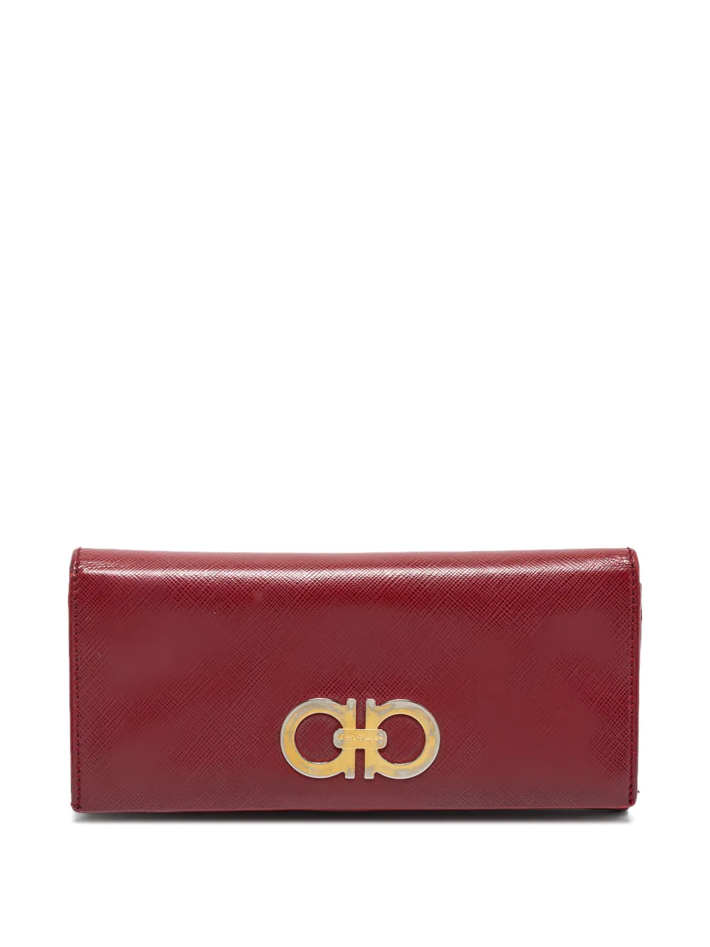 Ferragamo Pre-Owned Leren portemonnee met logoplakkaat | Rood | Image 1
