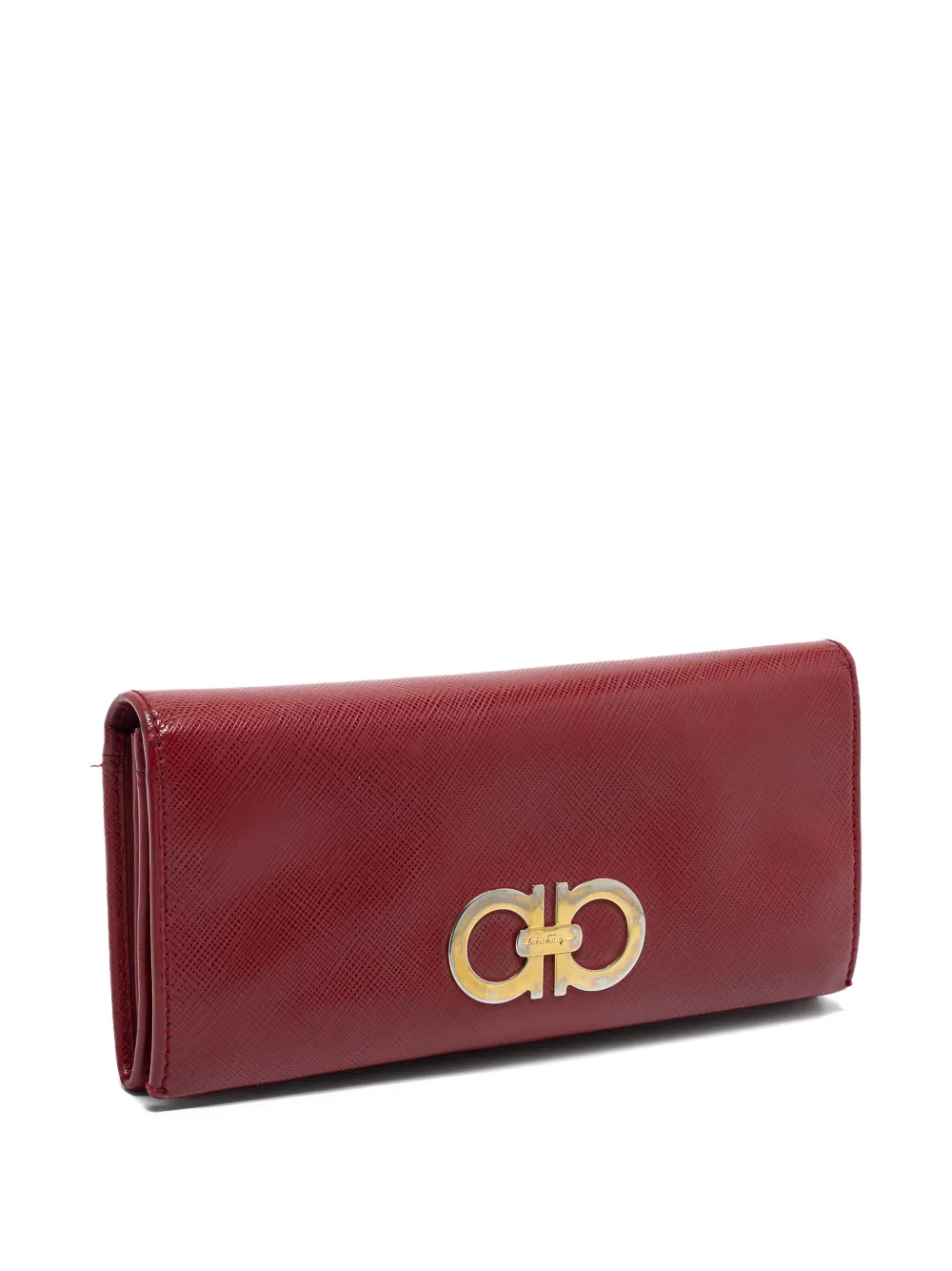 Pre-owned Ferragamo Logo-plaque Leather Chain Wallet