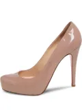 Christian Louboutin Pre-Owned 110mm Rolando patent leather platform pumps - Neutrals