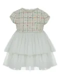 Lapin House sequin-embellished tweed dress - White