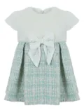 Lapin House faux-fur bow dress - White