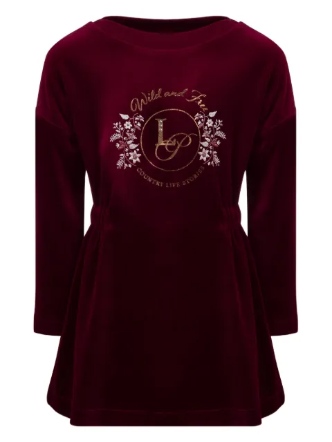 Lapin House embroidered velvet dress