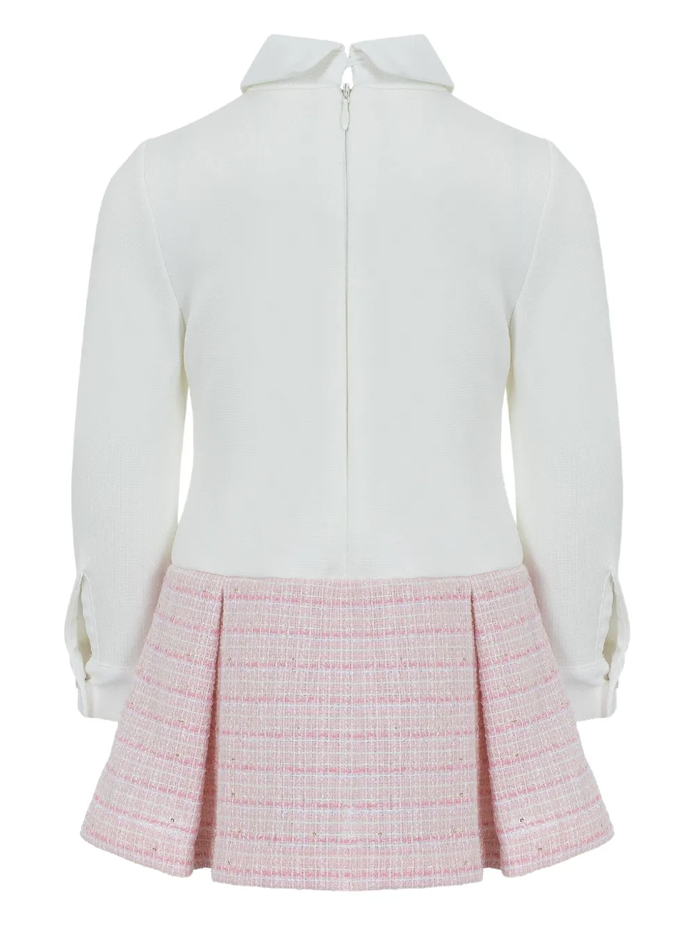 Lapin House Bow-embellished Pleated Dress In Pink