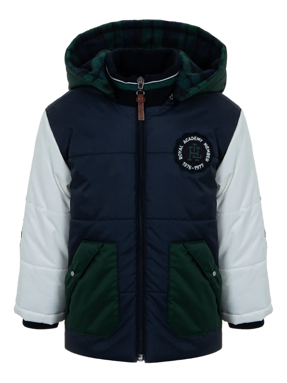 Lapin House Quilted Panelled Jacket In Blue