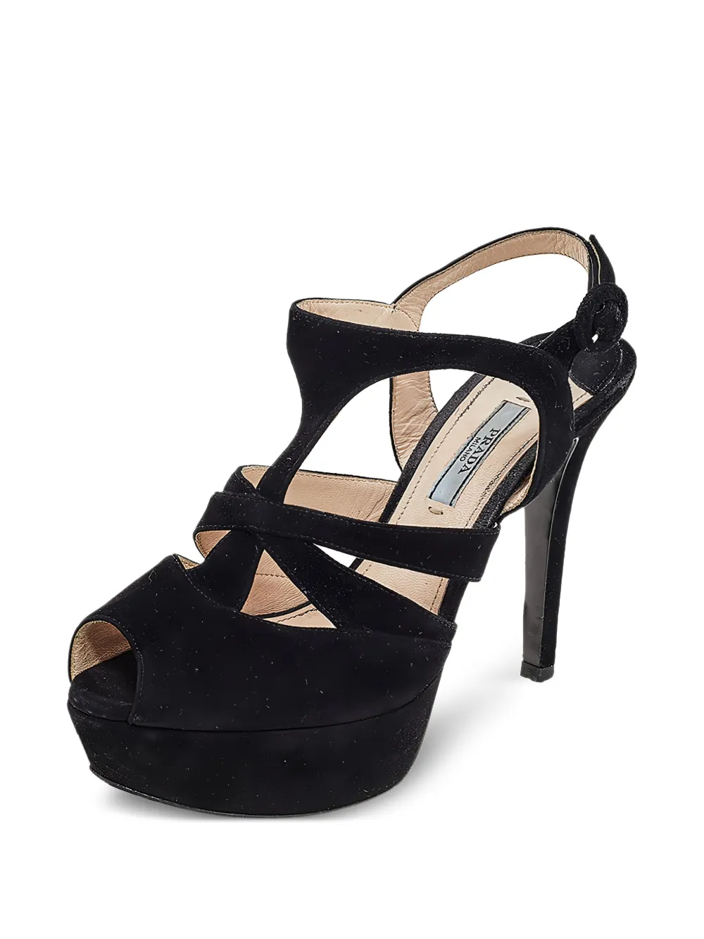 Prada Pre-Owned 115mm suede platform sandals | Image 2