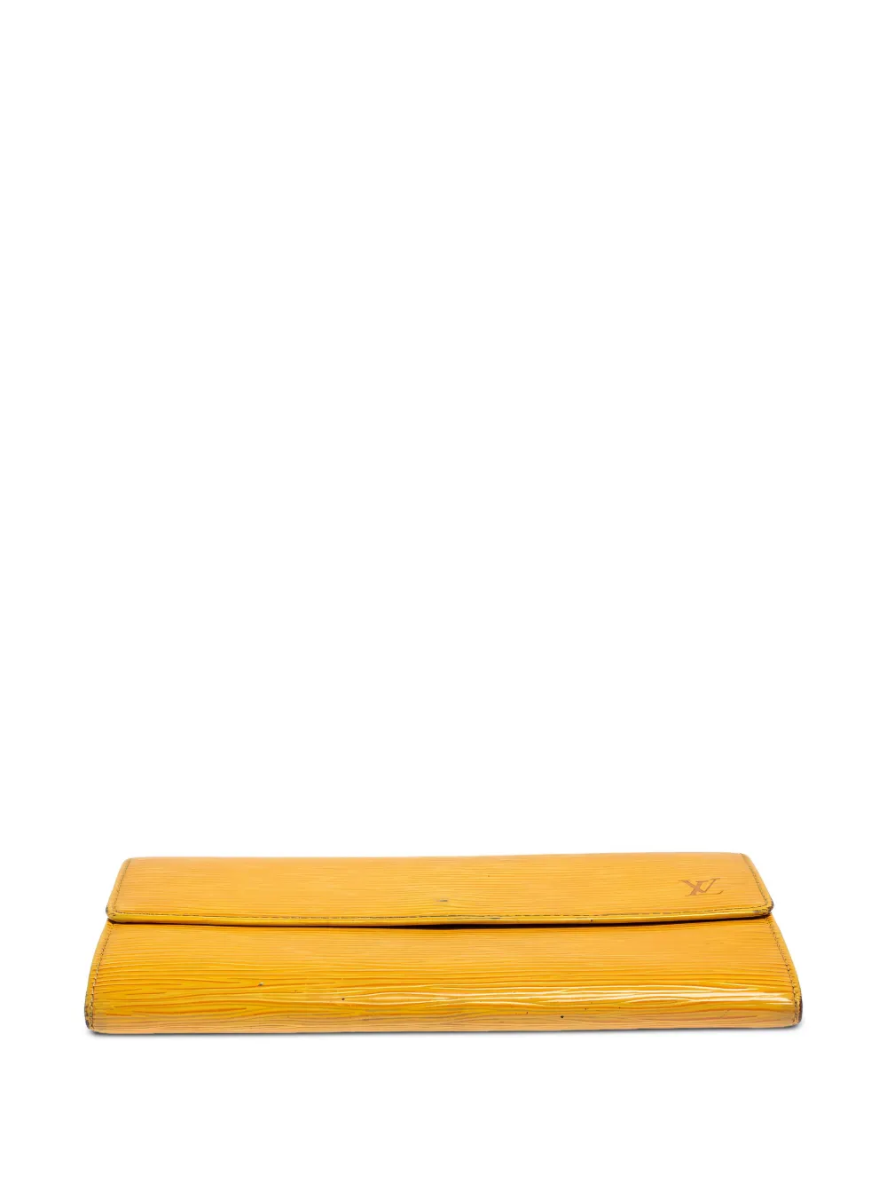 Pre-owned Louis Vuitton Sarah Wallet In Yellow