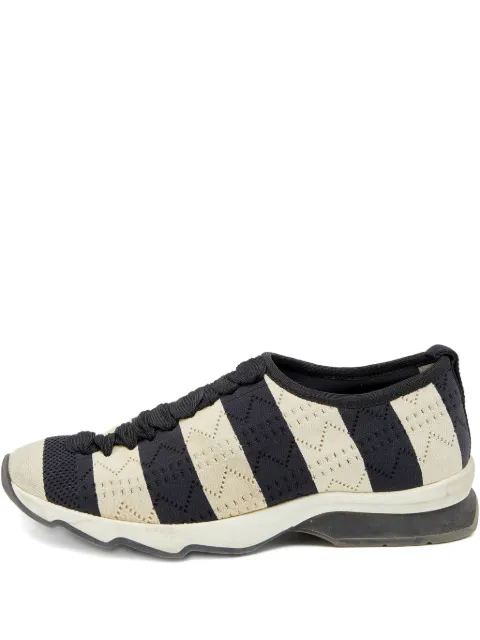 Fendi Pre-Owned striped knit sneakers