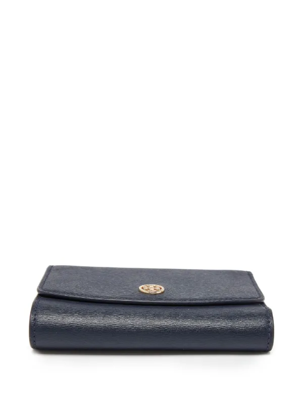 Tory Burch Leather tri-fold Wallet | Blue | FARFETCH CA