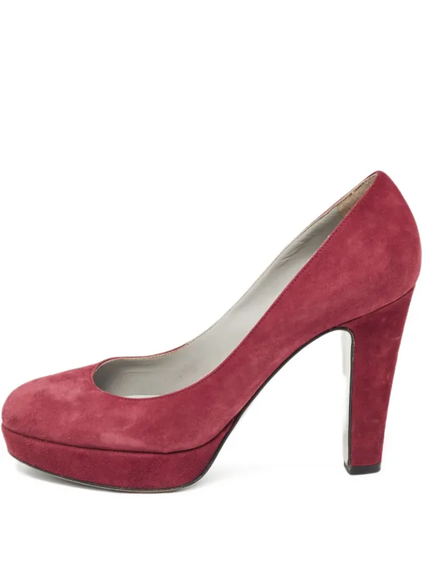 Sergio Rossi Vintage スエード プラットフォームパンプス 115mm