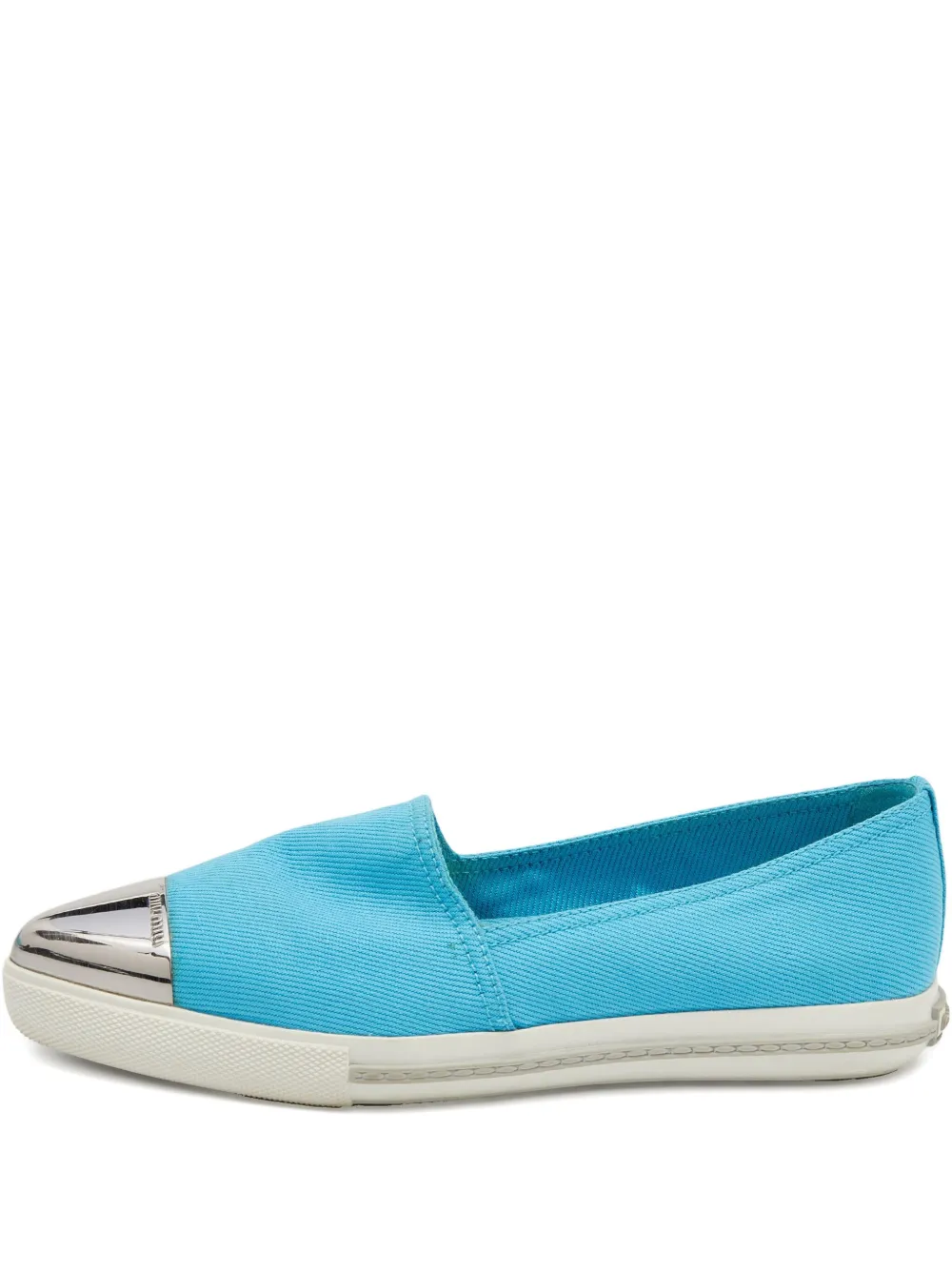 Miu Miu Pre-Owned metal-toe canvas sneakers | azul | Image 1