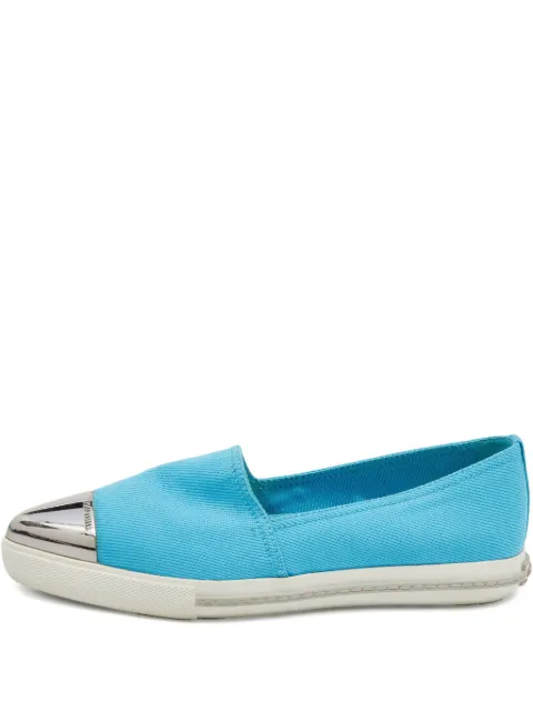 Miu Miu Pre-Owned metal-toe canvas sneakers