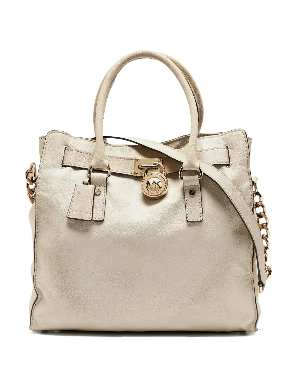 Michael Kors Vintage パドロック レザーハンドバッグ - ニュートラル Michael Kors Vintage パドロック レザーハンドバッグ - ニュートラル