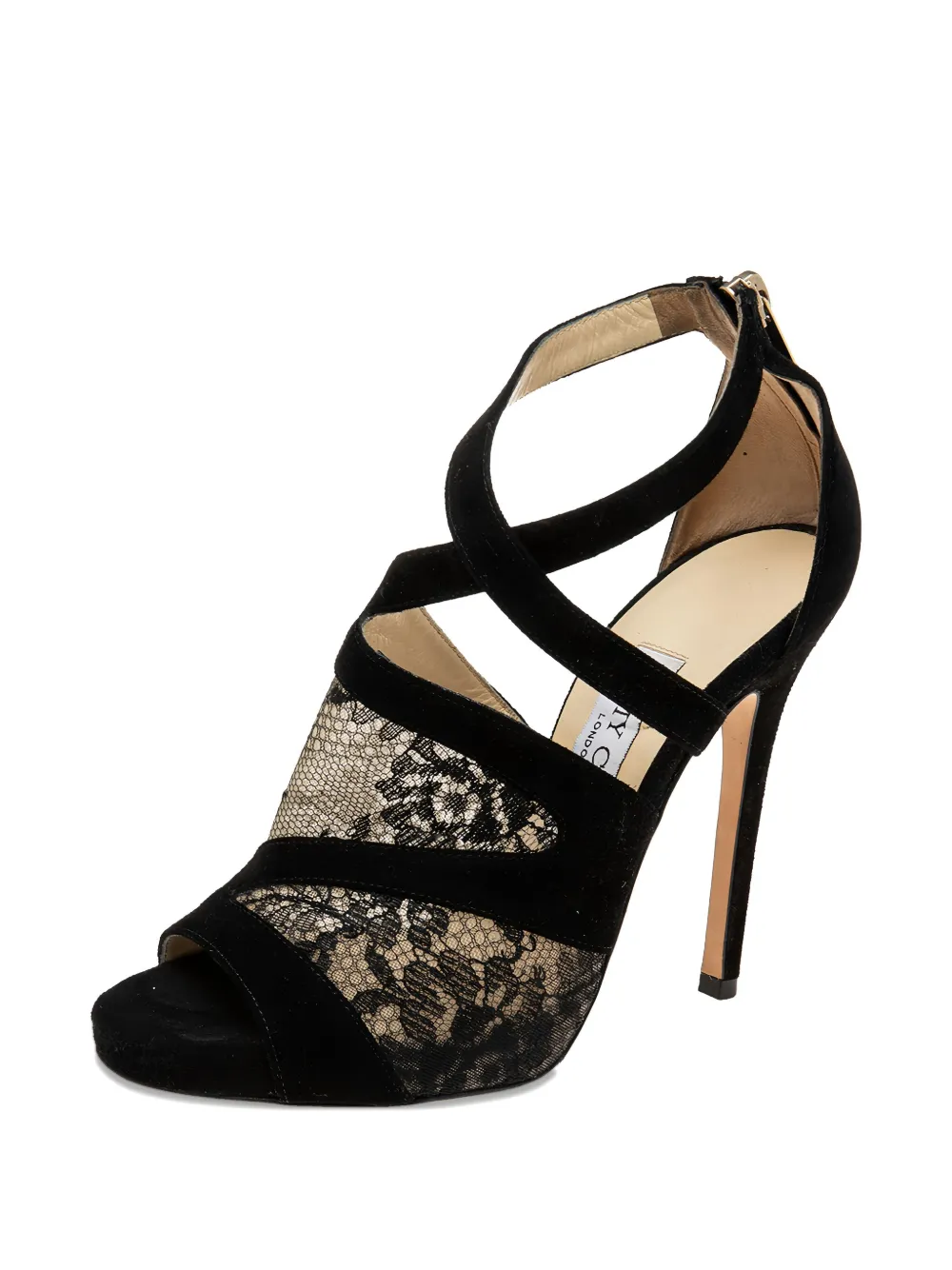 Pre-owned Jimmy Choo Flyte Laced Sandals