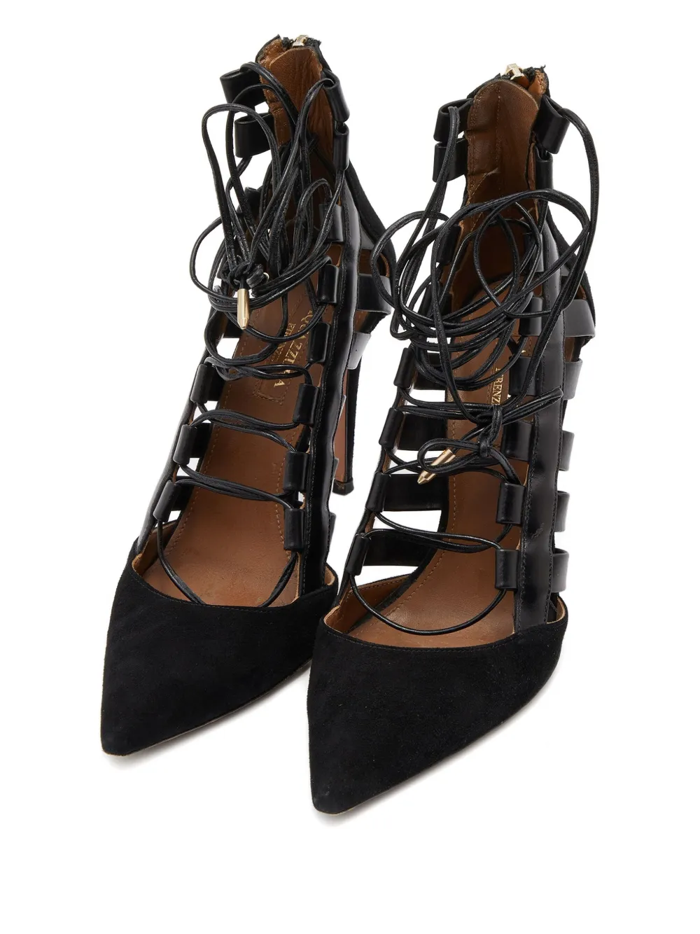 Aquazzura pre-owned 100mm Amazon suede pumps | Image 2