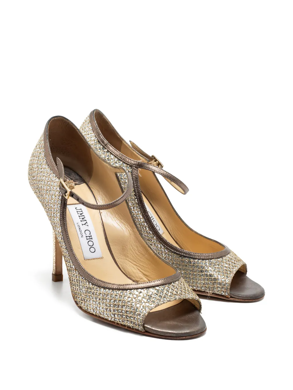 Jimmy Choo Pre-Owned 100mm glitter sandals | Image 2