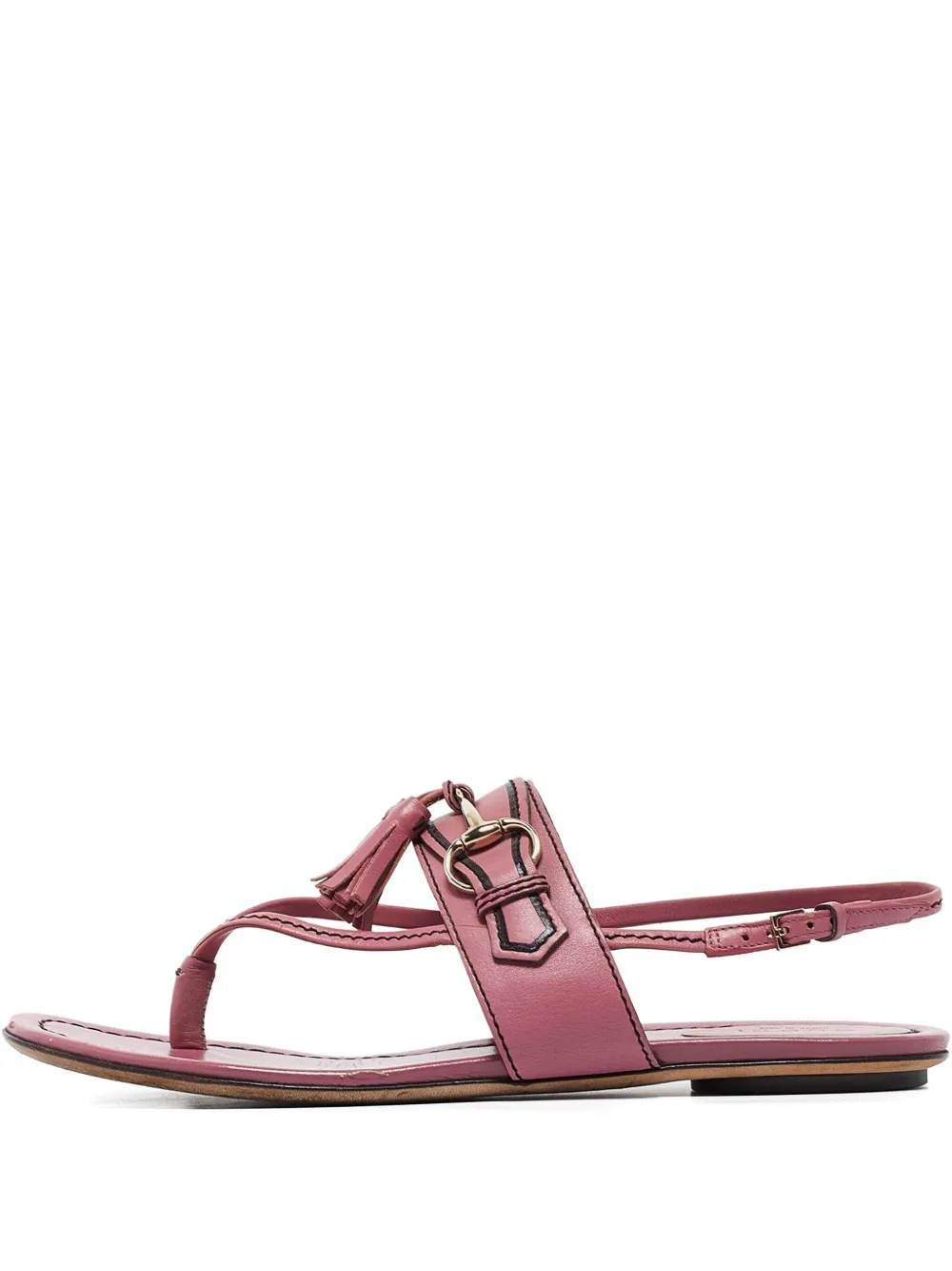 Gucci Pre-Owned レザー フラットサンダル - レッド Gucci Pre-Owned レザー フラットサンダル - レッド