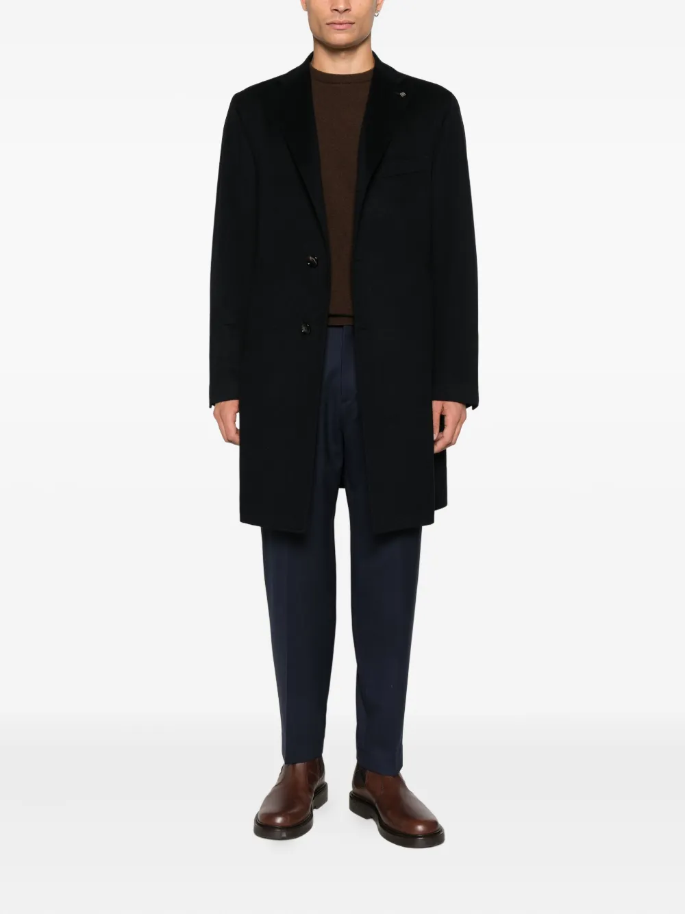 BE ABLE elasticated-waist pleated trousers - Blauw