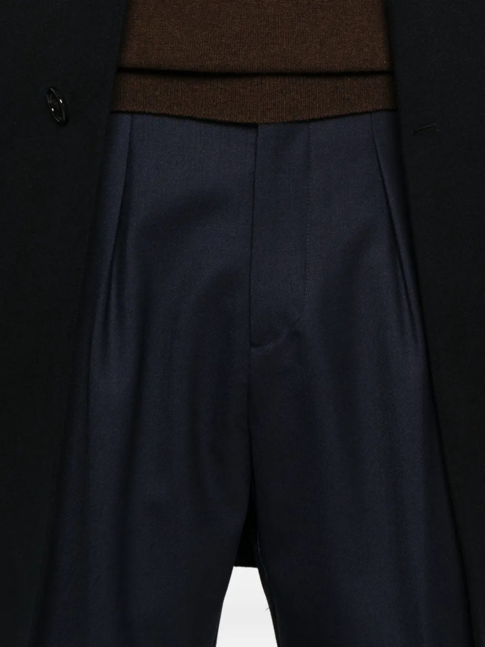 BE ABLE Plooibroek met elastische taille Blauw