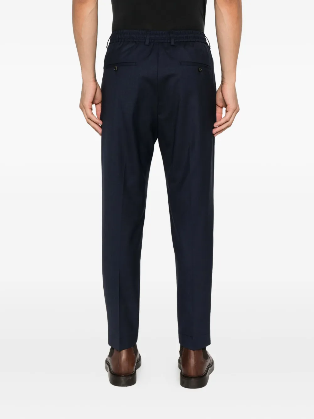 BE ABLE Plooibroek met elastische taille Blauw