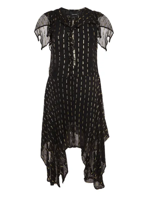 Zadig&Voltaire Pre-owned asymmetrisches Kleid mit Metallic-Streifen