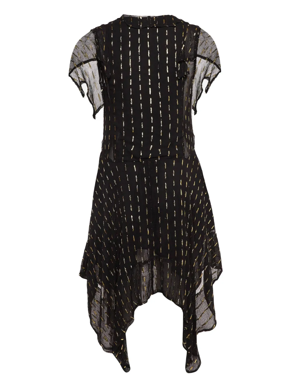 Zadig&Voltaire pre-owned metallic-stripe asymmetric dress Zwart