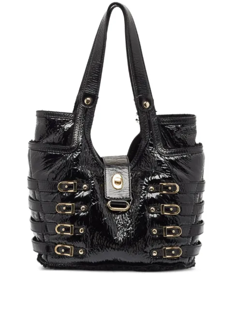 Jimmy Choo Pre-Owned patent-leather buckled tote bag