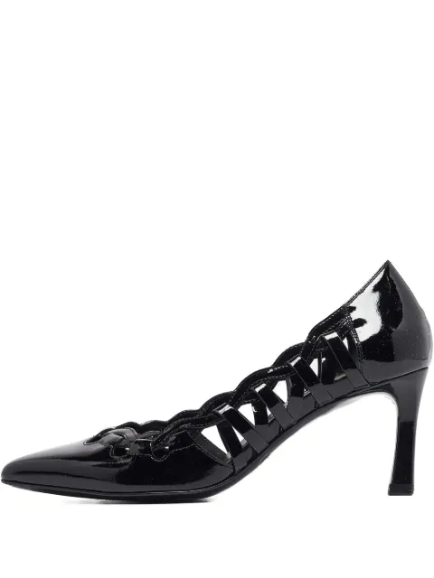 Tod's Vintage pre-owned 90mm patent-leather cut-out pumps