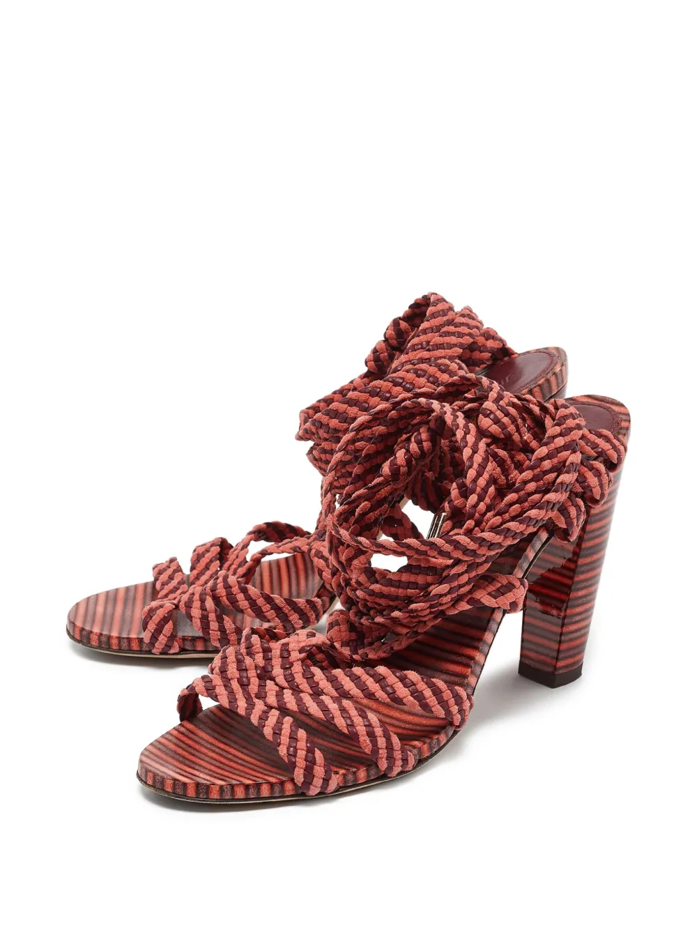 Jimmy Choo Pre-Owned Sandalen met kralen bandjes - Roze