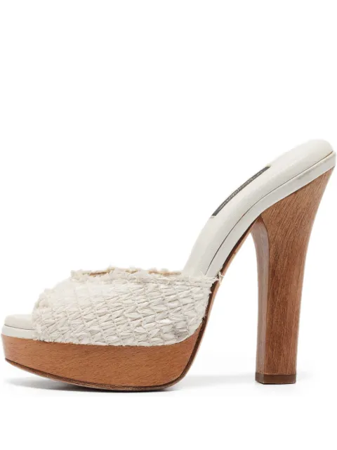 Dolce & Gabbana Pre-Owned sandalias entretejidas con tacón de 140mm