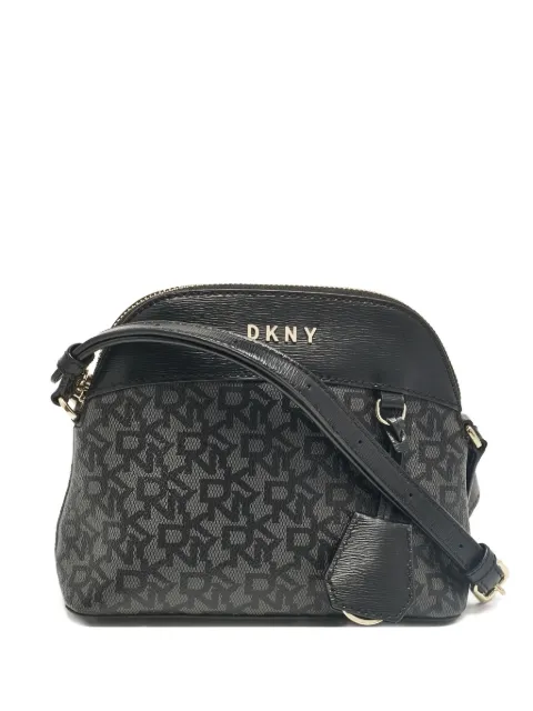 DKNY Vintage leather monogram crossbody bag