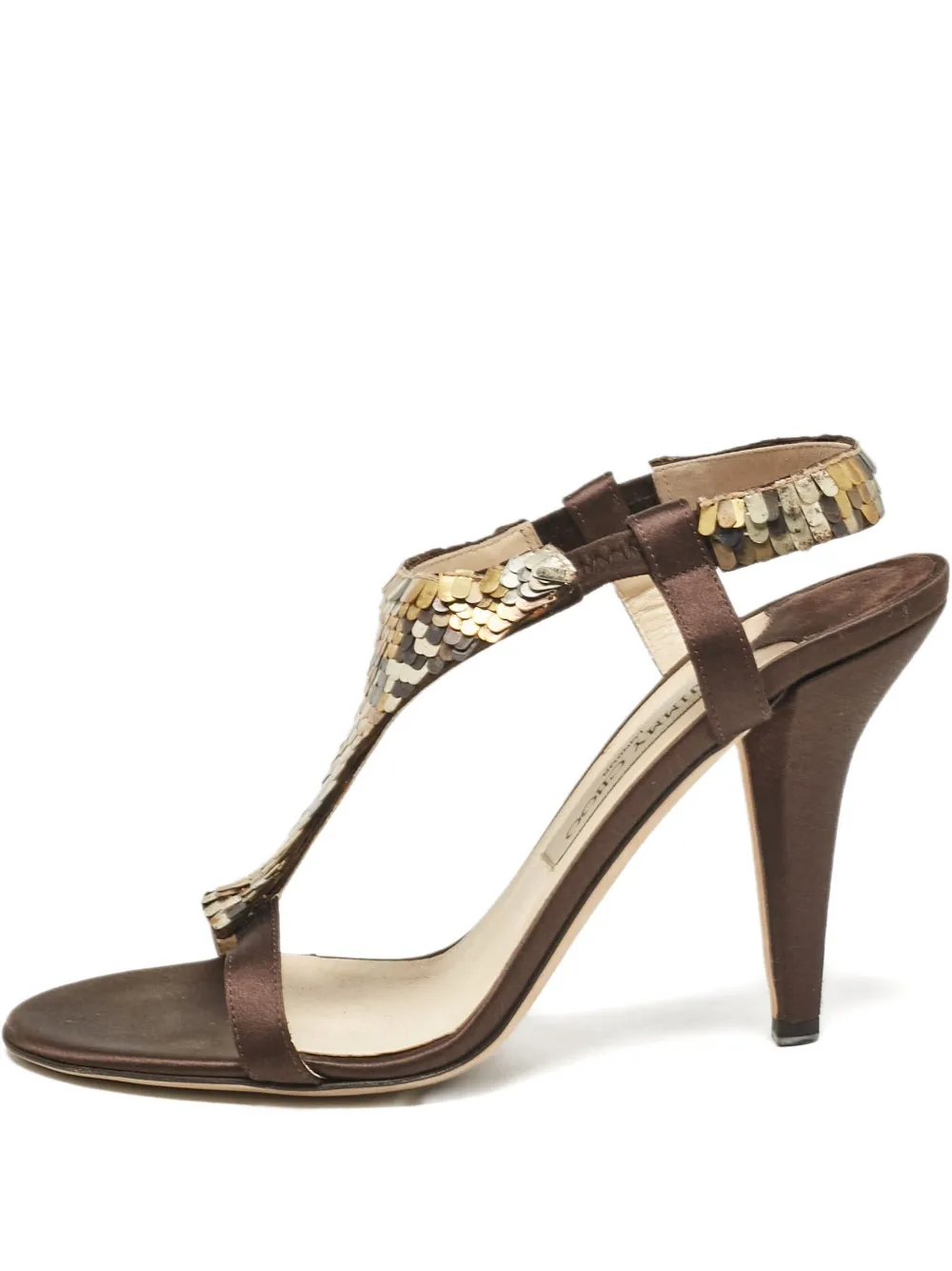Pre-owned Jimmy Choo 110mm Sequinned Sandals