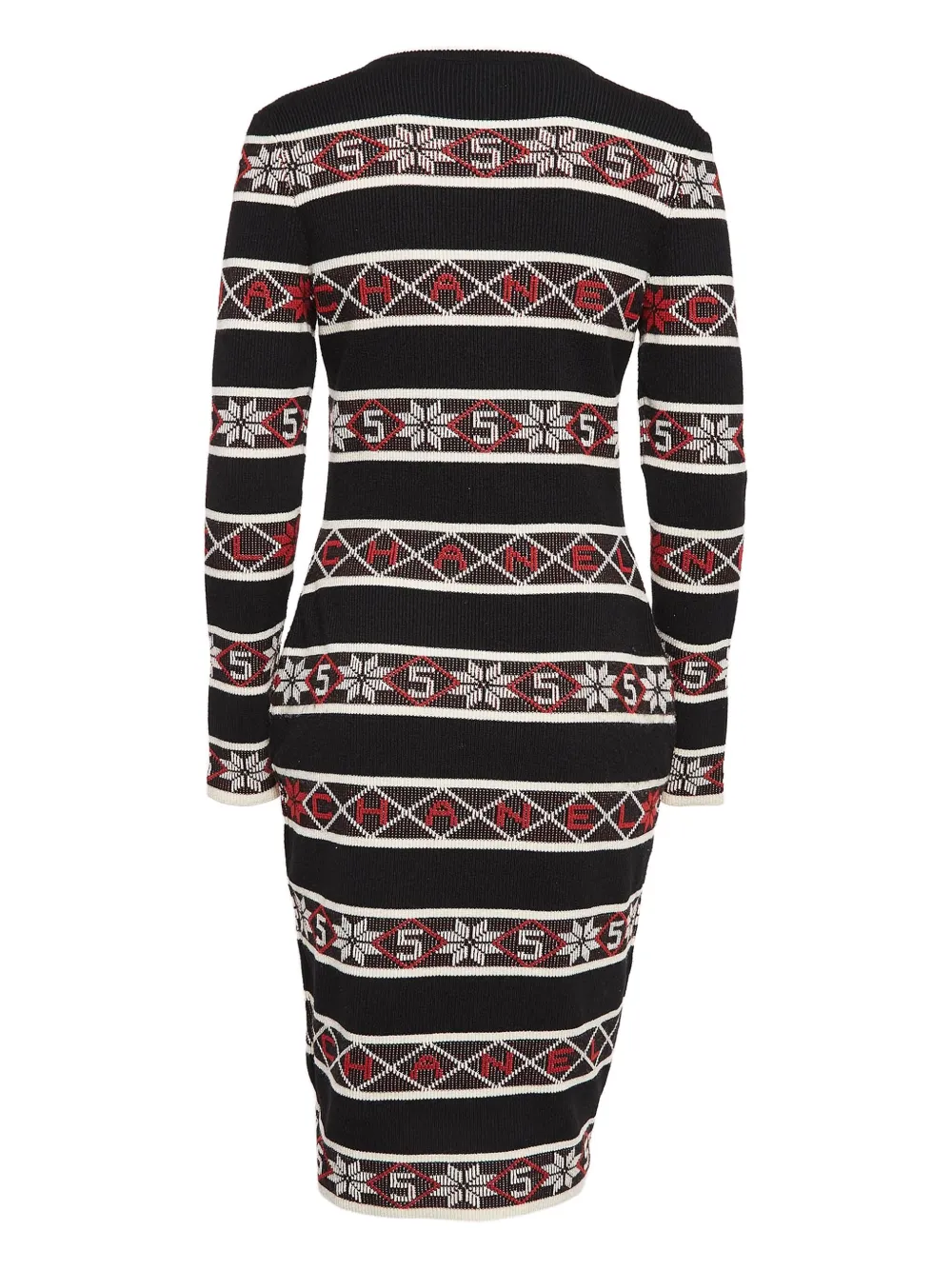 CHANEL Pre-Owned tatterned knitted bodycon dress | Image 2