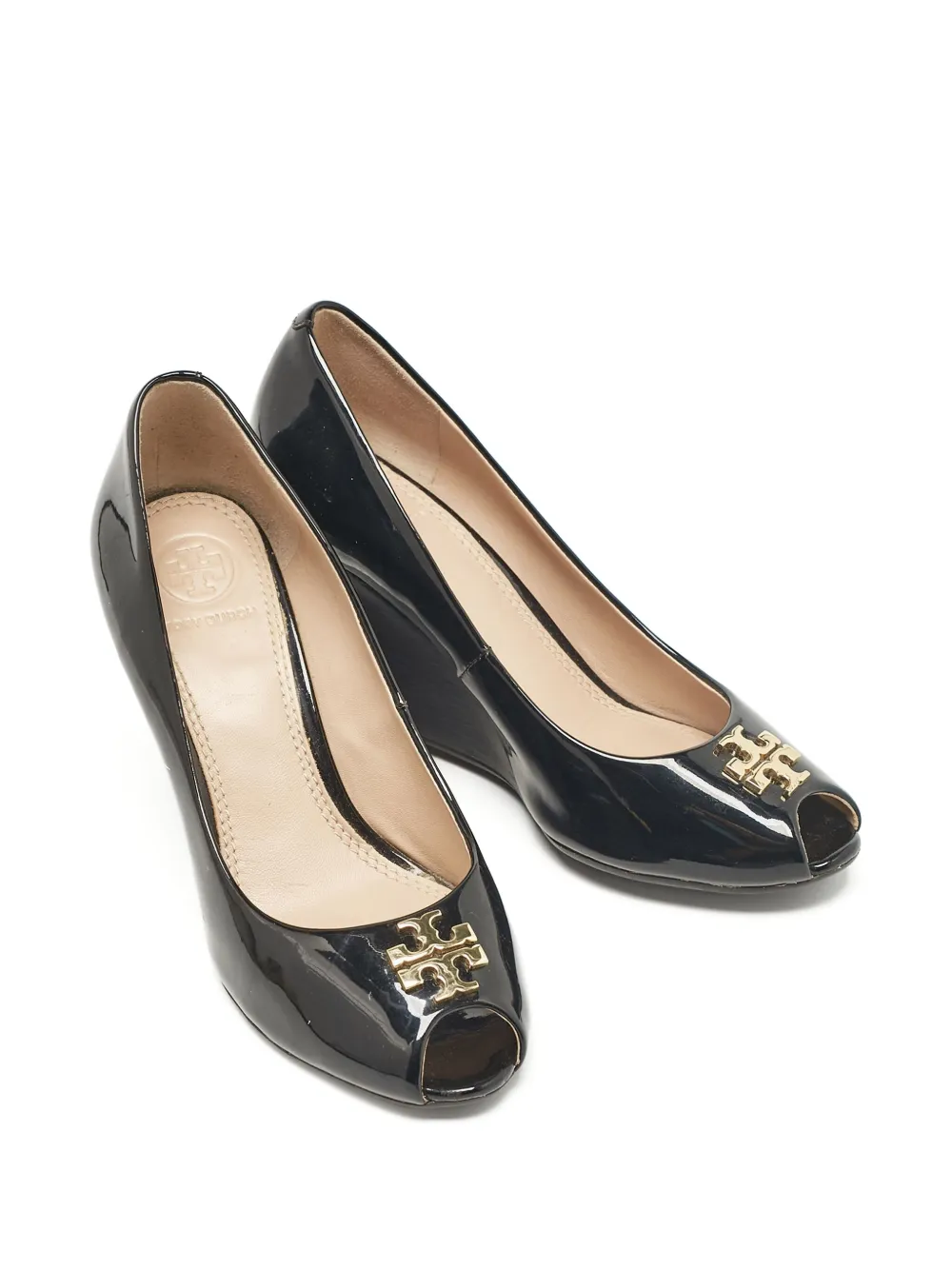 Tory Burch Pre-owned Rockstud 90mm pumps van lakleer - Zwart