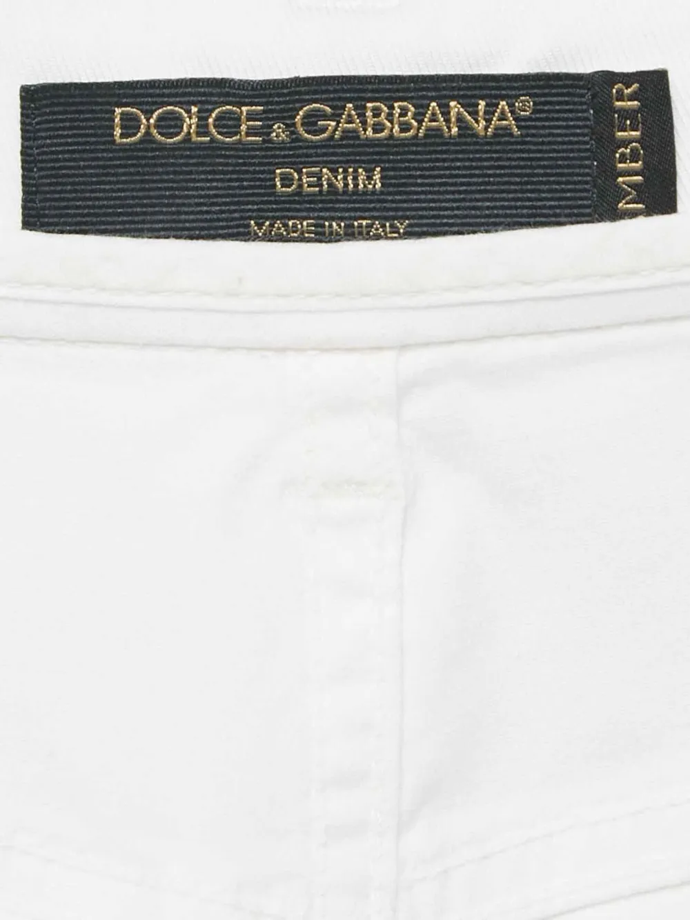 DOLCE & GABBANA Pre-owned Logo-patch Jeans In White