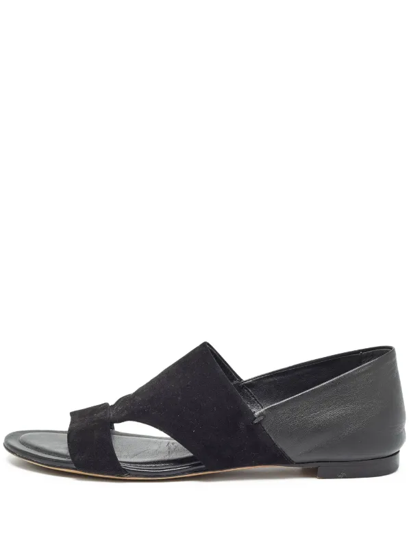 Tod's Vintage 2024 Suede Sandals Black FARFETCH IN