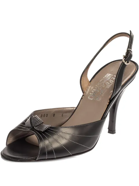 Ferragamo Pre-Owned knot slingback sandals